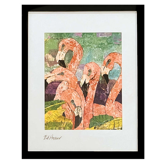 EMH Brilliant Pink Flamingos Framed print