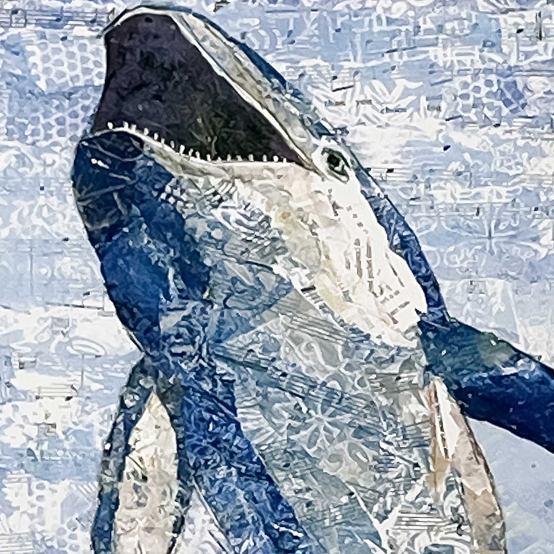Detail of EMH Dancin' Dolphin Print