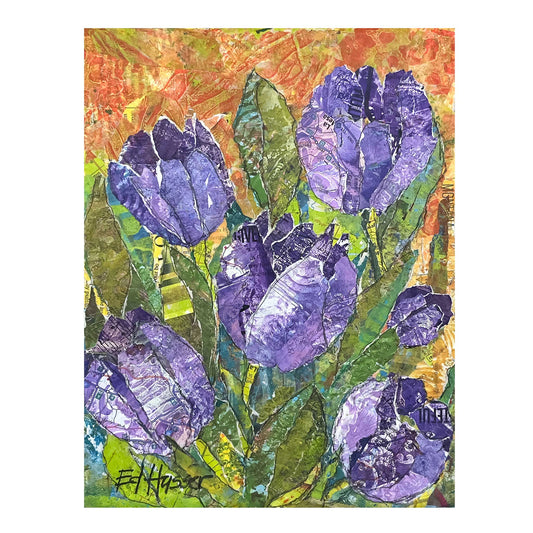 EMH Festive Spring Violet Tulips Canvas 