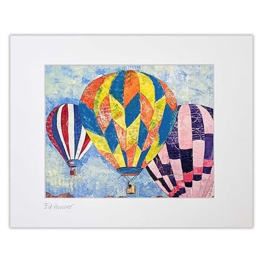 EMH Fiesta Balloons Print by Artist Edward Husser, Hot Air Balloons