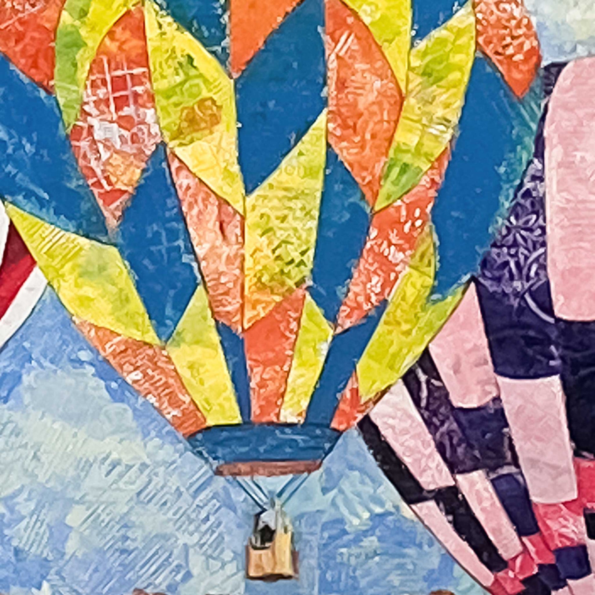 Details of EMH Fiesta Balloons Print by Artist Edward Husser, Hot Air Balloons