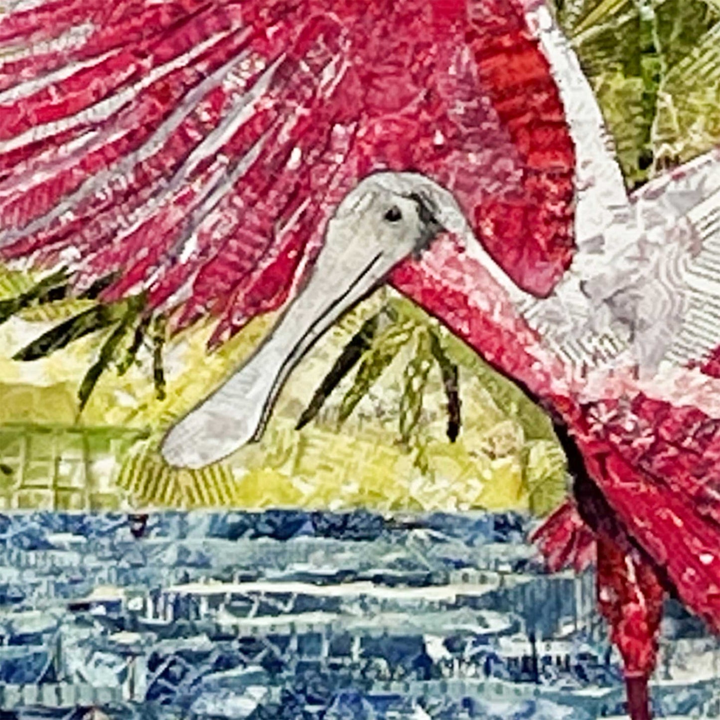 Detail of EMH Wading Spoonbill Print