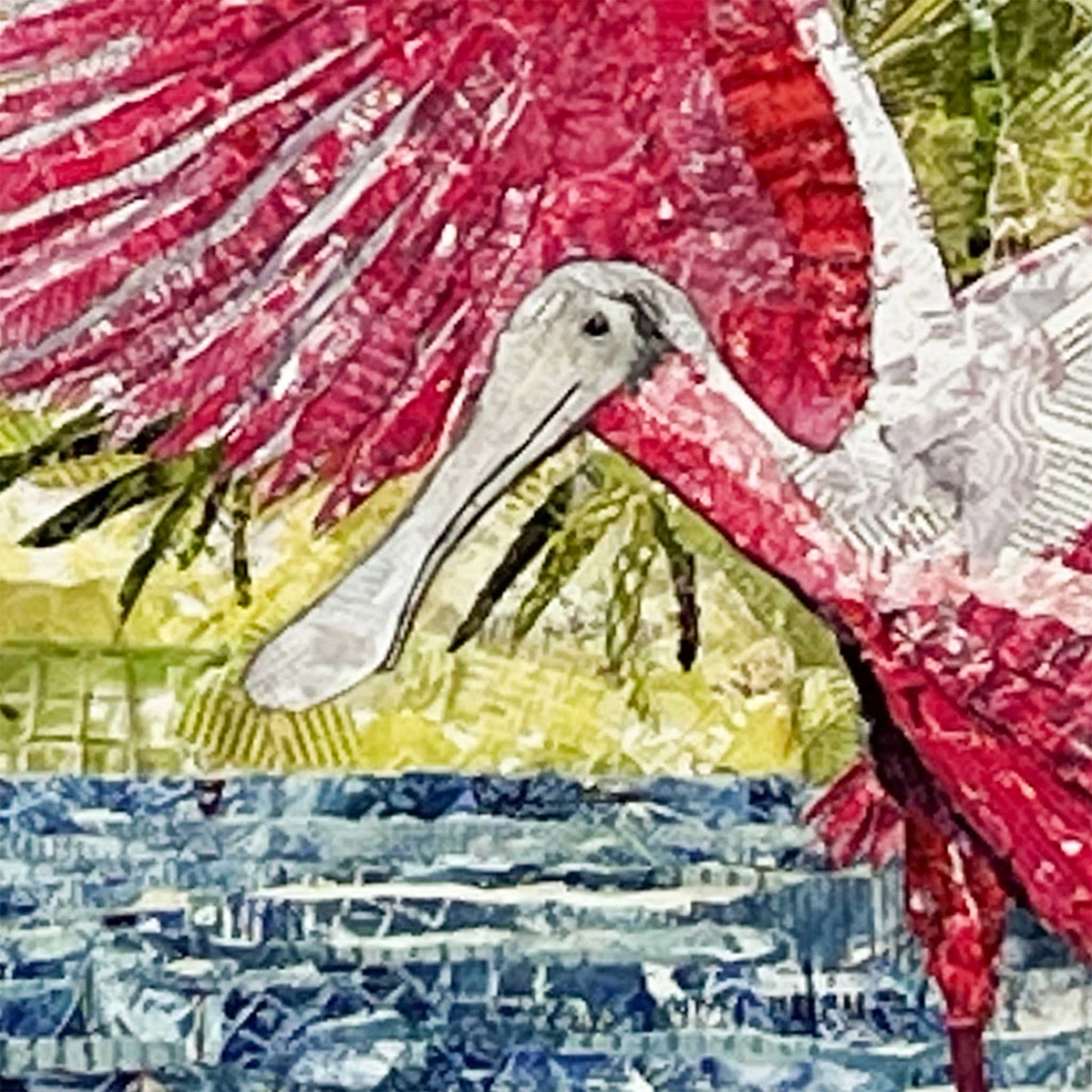 Detail of EMH Wading Spoonbill Print