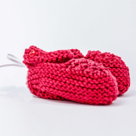 Mary Jane shoes, Hand Knit, 100% Cotton, Custo buttons, washable, Red , ladybug buttons