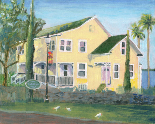 gate house mount dora, landmark painting, mount dora FL painting, florida painting, 