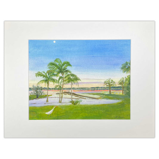 lake painting, landscape painting, Florida landscape, Lake Gertrude Sunrise Print of Original
